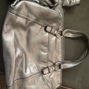 2 Authentic Michael Kors silver handbags!